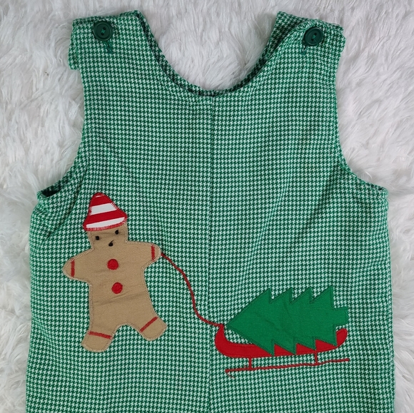 Funtasia Too Baby Green Reversible Gingerbread Man / Zebra Onsie Size 12M - Picture 2 of 14
